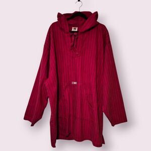 Cross Colours Stripe Hooded Pullover Hip Hop Rap w/Pocket Mens Size 3XL Vintage